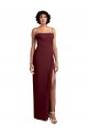 Low Back Burgundy Gold A-Line Square Neck Long Evening Dress / Bridesmaid Dress Hobart