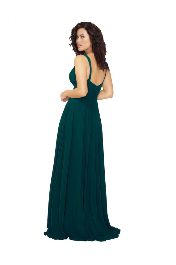 Low Back Hunter A-Line Sweetheart Long Bridesmaid Dress Hobart