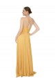 Open Back Saffron A-Line V-Neck Long Bridesmaid Dress / Evening Dress Hobart