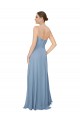 Low Back Dusty Blue A-Line Strapless Long Bridesmaid Dress / Evening Dress Hobart