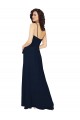 Low Back Dark Navy A-Line V-Neck Long Bridesmaid Dress / Formal Dress Hobart