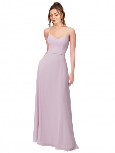Pink Glow A-Line Sweetheart Long Bridesmaid Dress Hobart