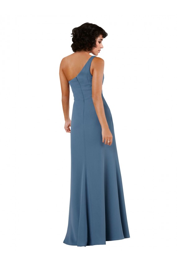 Burgundy A-Line One Shoulder Long Formal Evening Gown / Bridesmaid Dress Hobart