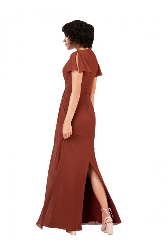 Sea Glass A-Line V-Neck Long Bridesmaid Dress / Formal Dress Hobart