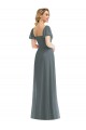 Slate Grey A-Line Square Neck Long Semi Formal Evening Dress / Bridesmaid Dress Hobart