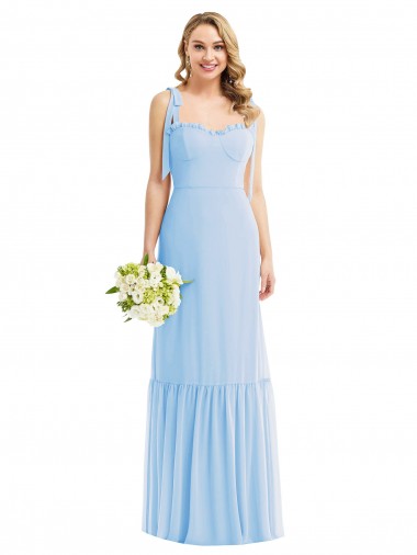 Light Sky Blue A-Line Sweetheart Long Semi Formal Evening Dress / Bridesmaid Dress Hobart