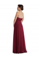 Low Back Burgundy A-Line Strapless Long Formal Evening Gown / Bridesmaid Dress Hobart