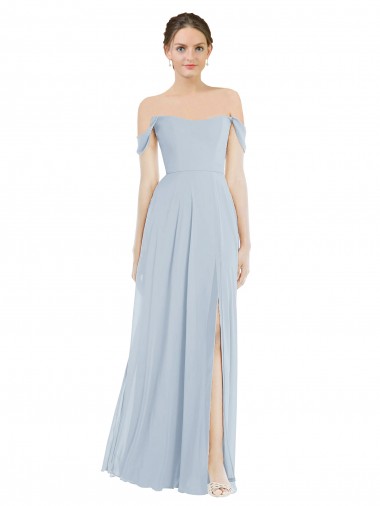 Sea Glass A-Line Off the Shoulder Long Semi Formal Evening Dress / Bridesmaid Dress Hobart