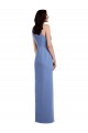 Keyhole Back Windsor Blue A-Line Jewel Neck Long Bridesmaid Dress Hobart