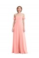 Salmon A-Line Off the Shoulder Long Semi Formal Evening Dress / Bridesmaid Dress Hobart