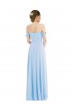 Light Sky Blue A-Line Off the Shoulder Long Formal Evening Gown / Bridesmaid Dress Hobart