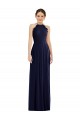 Open Back Dark Navy A-Line Halter Neck Long Semi Formal Evening Dress / Bridesmaid Dress Hobart