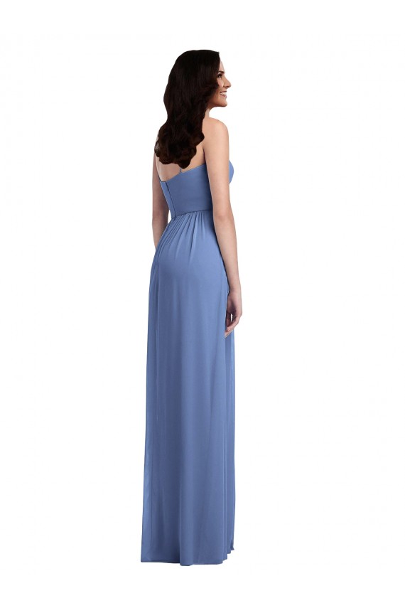 Low Back Windsor Blue A-Line Spaghetti Straps Long Semi Formal Evening Dress / Bridesmaid Dress Hobart