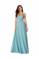 Turquoise A-Line V-Neck Long Bridesmaid Dress Hobart