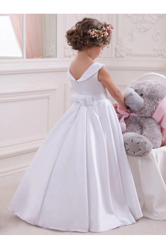 Ivory Ball Gown Long Flower Girl Dresses Hobart