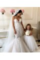 Ivory Ball Gown Bateau Neck Chapel Train Flower Girl Dress Hobart