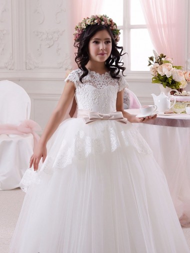Ivory Ball Gown Sweetheart Long Flower Girl Dresses Hobart
