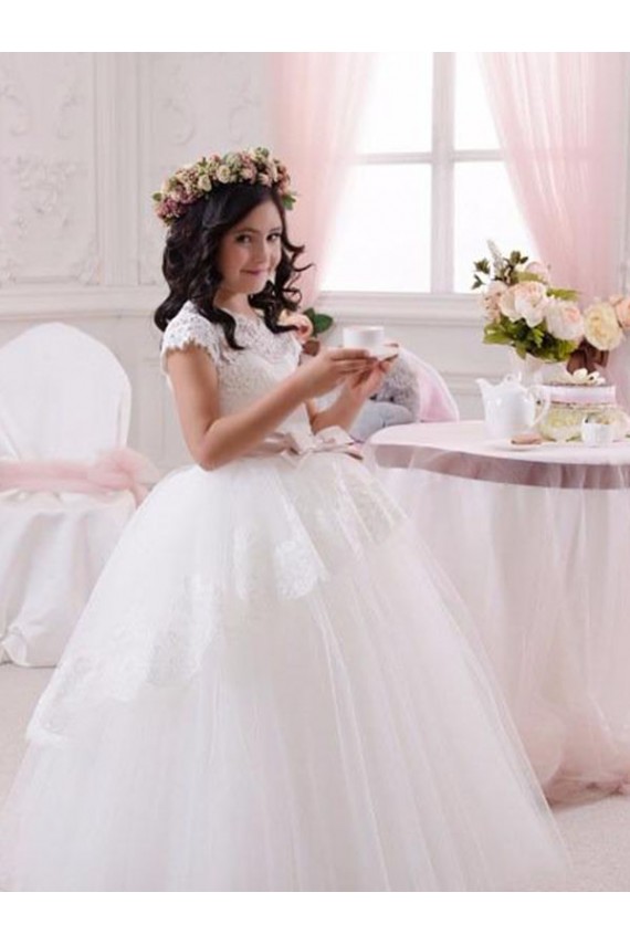 Ivory Ball Gown Sweetheart Long Flower Girl Dresses Hobart