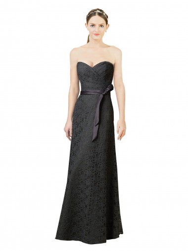 Slate Grey Sheath Sweetheart Long Bridesmaid Dress Hobart