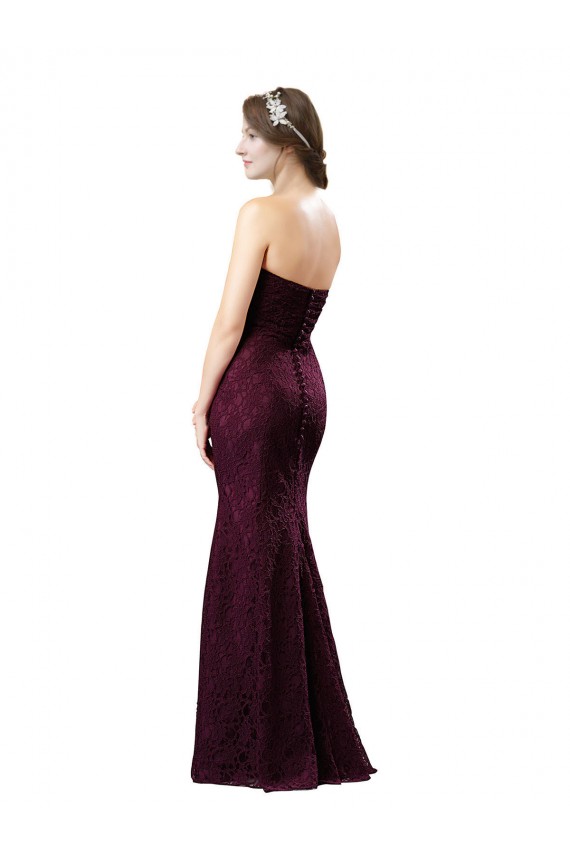 Grape A-Line Sweetheart Long Bridesmaid Dress Hobart