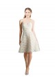 Ivory,Champagne A-Line Strapless Knee Length Bridesmaid Dress Hobart