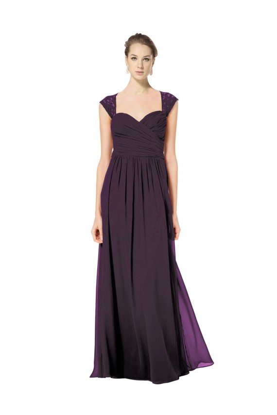 Keyhole Back Grape A-Line Sweetheart Long Formal Dress / Bridesmaid Dress Hobart