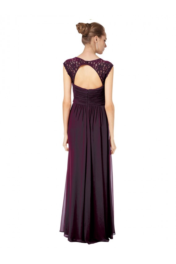 Keyhole Back Grape A-Line Sweetheart Long Formal Dress / Bridesmaid Dress Hobart