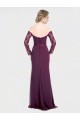 Low Back Grape Mermaid Off the Shoulder Long Bridesmaid Dress Hobart