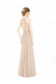 Keyhole Back Champagne A-Line High Neck Long Prom Dress / Bridesmaid Dress Hobart