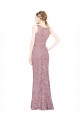Mermaid Illusion Neck Long Prom Dress / Bridesmaid Dress Hobart