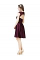 Open Back Grape A-Line Square Neck Knee Length Bridesmaid Dress Hobart