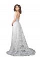 Low Back Off White A-Line V-Neck Chapel Train Wedding Dress Hobart