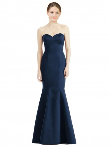 Dark Navy Mermaid Sweetheart Long Floor Length Bridesmaid Dress Hobart