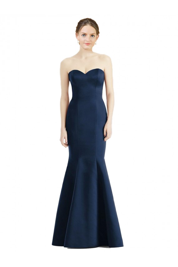 Dark Navy Mermaid Sweetheart Long Floor Length Bridesmaid Dress Hobart