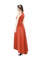 Spice Red A-Line Halter Neck High Low Bridesmaid Dress Hobart