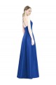 Open Back Royal Blue A-Line V-Neck Long Bridesmaid Dress Hobart
