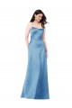 Open Back Sky Blue Sheath Square Neck Long Formal Evening Gown / Prom Dress / Bridesmaid Dress Hobart