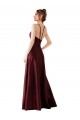 Burgundy Gold A-Line Halter Neck Long Prom Dress / Bridesmaid Dress Hobart