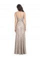 V-Back Silver Sheath High Neck Long Formal Evening Gown / Prom Dress / Bridesmaid Dress Hobart