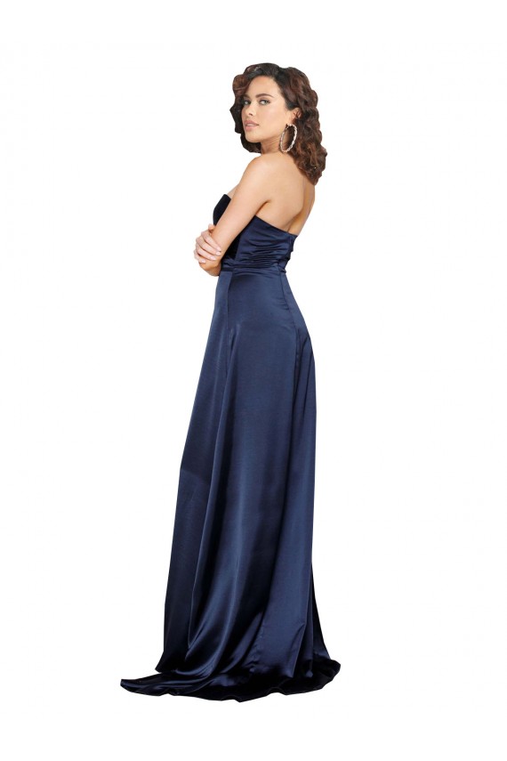 Low Back Sapphire A-Line High Neck Long Formal Evening Gown / Prom Dress / Bridesmaid Dress Hobart