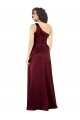 Burgundy A-Line One Shoulder Long Formal Evening Gown / Prom Dress / Bridesmaid Dress Hobart