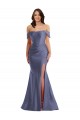 Low Back French Blue Mermaid Off the Shoulder Long Black Tie Plus Size Evening Gown / Prom Dress / Bridesmaid Dress Hobart