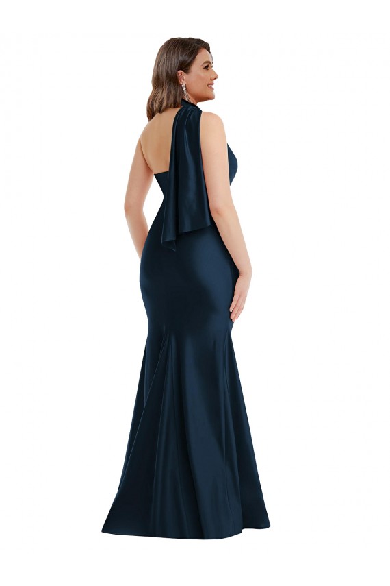 Dark Navy Mermaid Halter Neck Long Formal Plus Size Evening Gown / Prom Dress / Bridesmaid Dress Hobart
