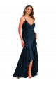 Dark Navy Mermaid Spaghetti Straps Long High Low Plus Size Evening Gown / Prom Dress / Bridesmaid Dress Hobart