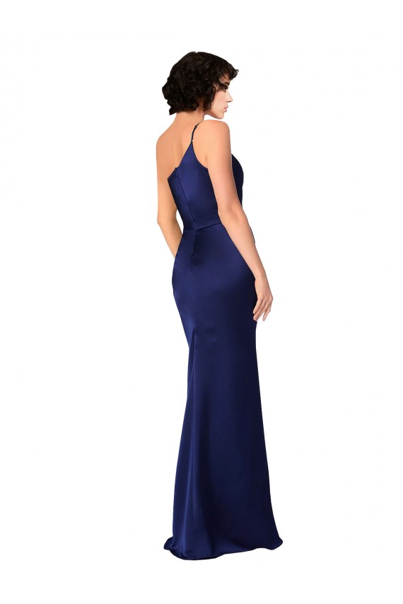 Sapphire A-Line One Shoulder Long Black Tie Evening Gown / Prom Dress / Bridesmaid Dress Hobart