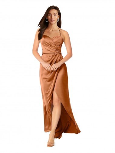 Low Back Orange A-Line Sweetheart Long High Low Evening Gown / Prom Dress / Bridesmaid Dress Hobart
