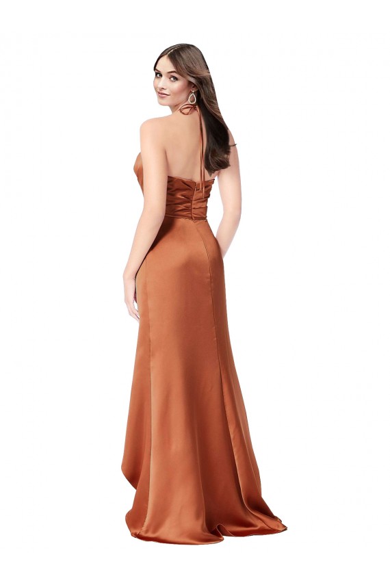 Low Back Orange A-Line Sweetheart Long High Low Evening Gown / Prom Dress / Bridesmaid Dress Hobart