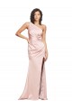 Low Back Pink Sheath One Shoulder Long Formal Evening Gown / Prom Dress / Bridesmaid Dress Hobart