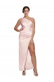 Low Back Pink A-Line One Shoulder Long Semi Formal Evening Dress / Prom Dress / Bridesmaid Dress Hobart