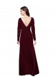 V-Back Burgundy Gold Sheath V-Neck Long Prom Dress / Bridesmaid Dress Hobart